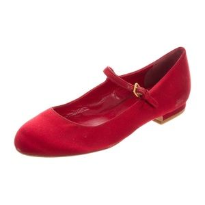 Miu Miu Red Satin Mary Jane